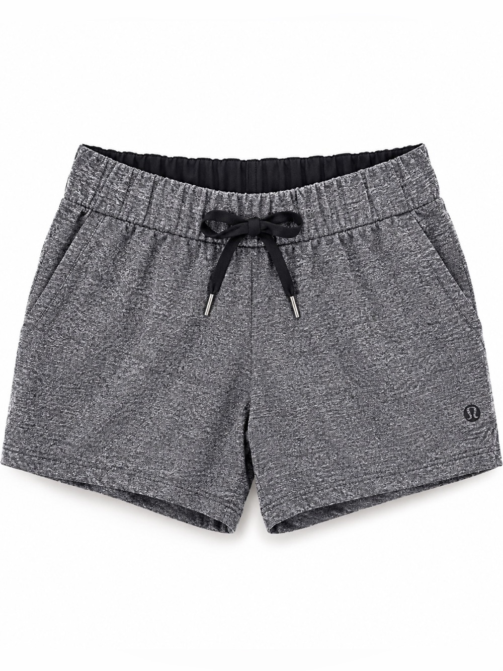 Lululemon Heather Gray Drawstring Athletic Shorts Size 4 Pockets